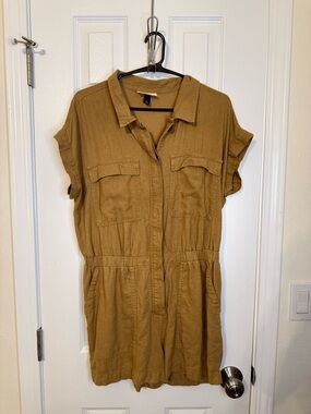 Universal Thread Mustard Utility Shirt Romper